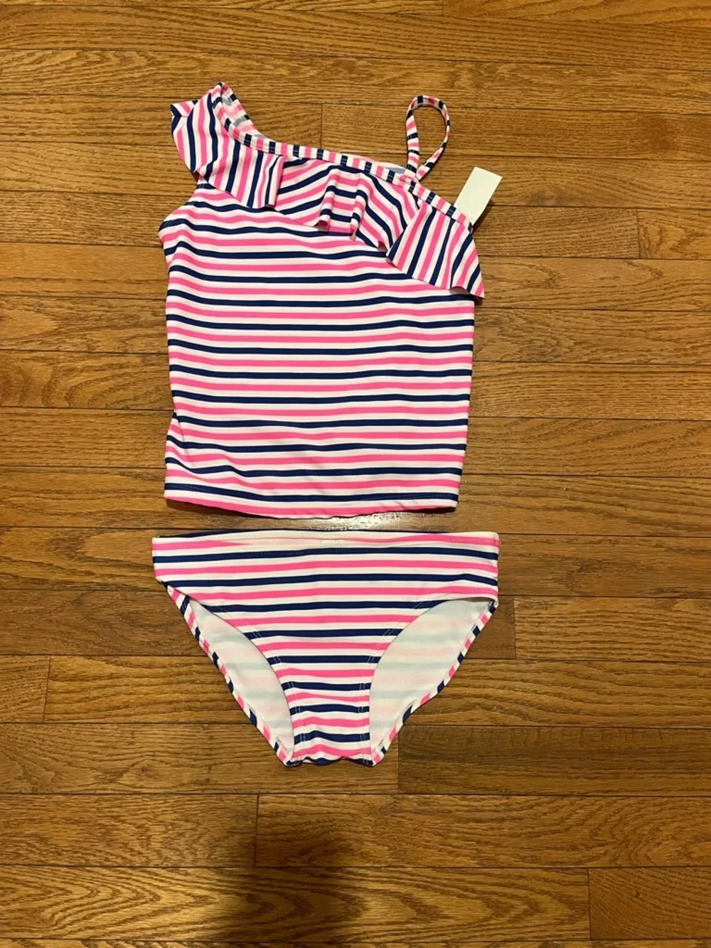 Girls striped tankini size 14, NWT